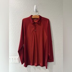 Vintage Nike Dri Fit Striped Golf L/S Polo Shirt XL Bin 1